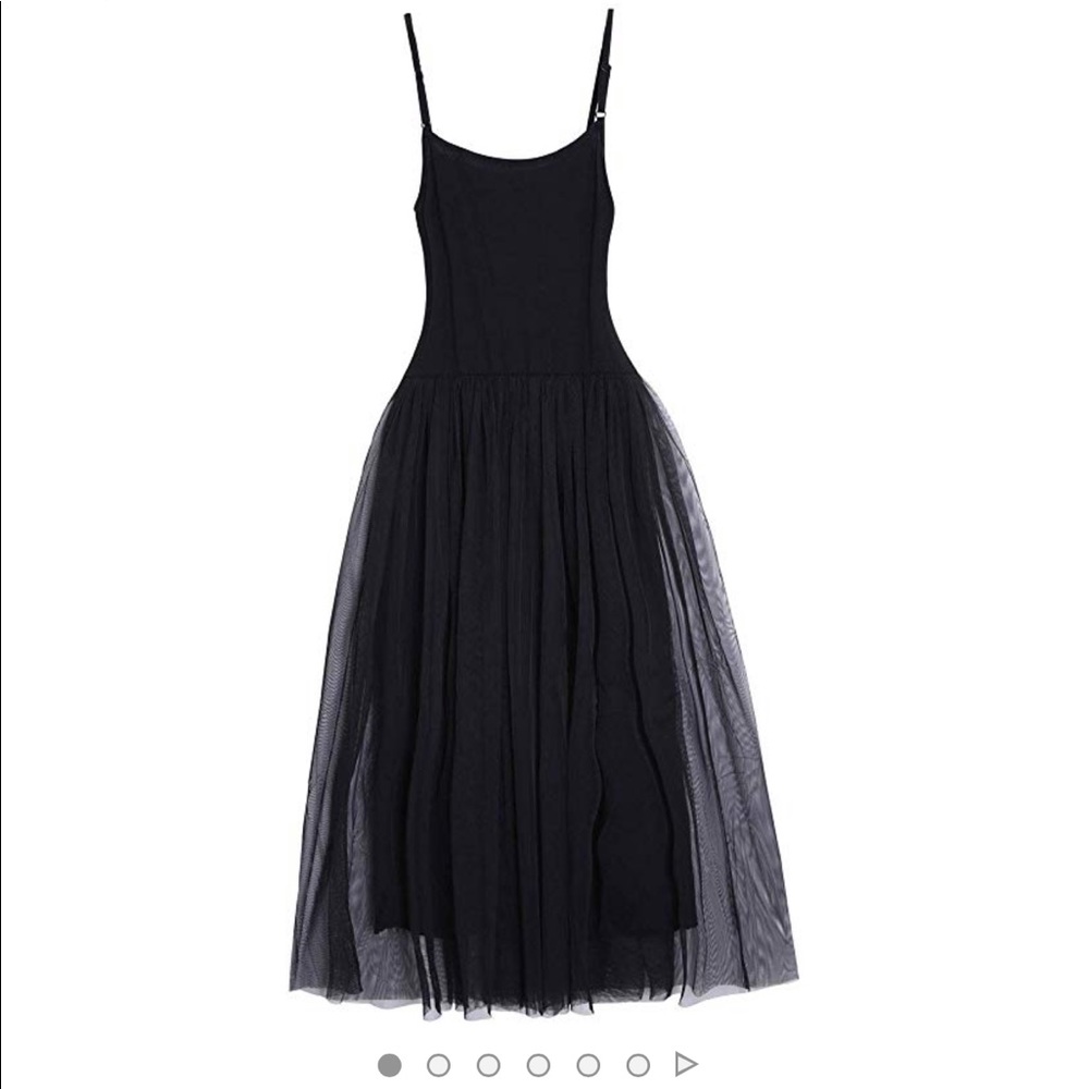 Black spaghetti strap tutu dress